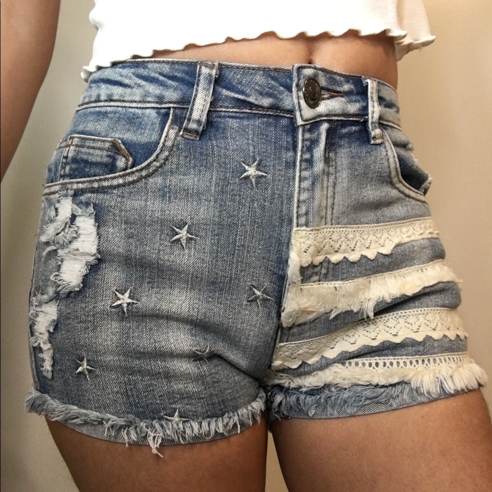 American Flag Short Shorts